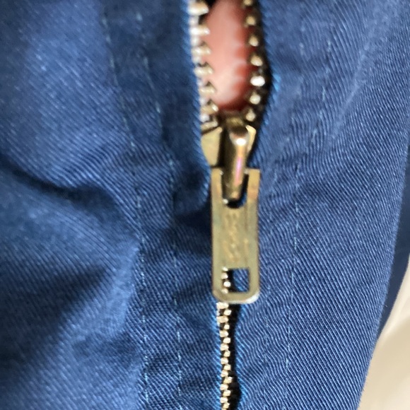 Vintage Retro Navy Blue Machinist's Jacket Large Pockets Size L Maybe 1960s - Picture 5 of 7